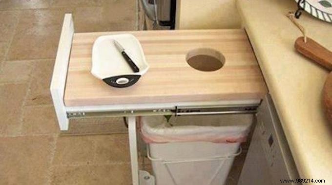 Genius DIY Kitchen Worktop Hack: Built-In Trash Chute for Effortless Prep