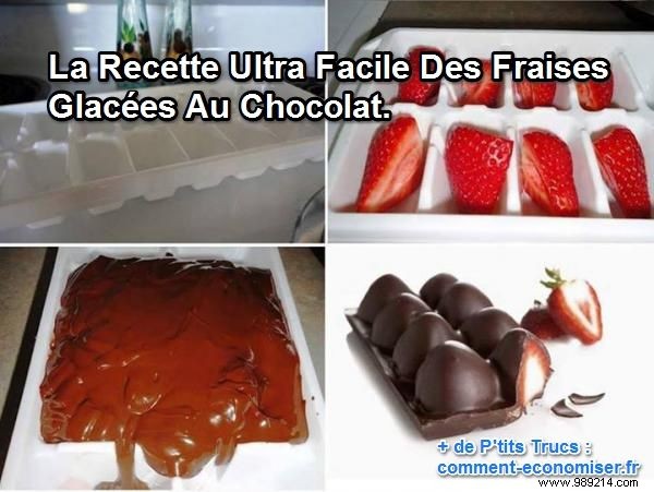 Easy Chocolate-Glazed Strawberries: Perfect Frozen Treat Using an Ice Cube Tray