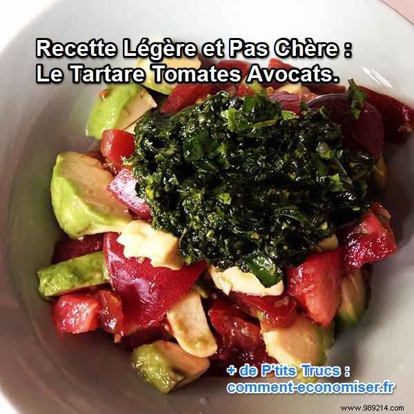 Fresh Tomato and Avocado Tartare with Pesto: Light, Budget-Friendly Recipe