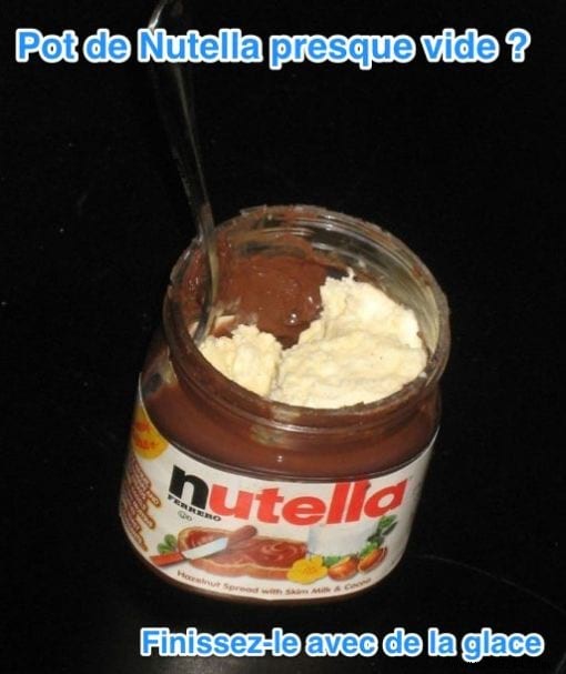 Genius Hack: Use Ice Cream to Scrape Every Last Bit of Nutella from the Jar