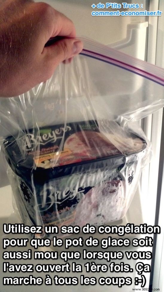 Keep Ice Cream Scoopably Soft Straight from the Freezer: The Simple Ziploc Bag Trick