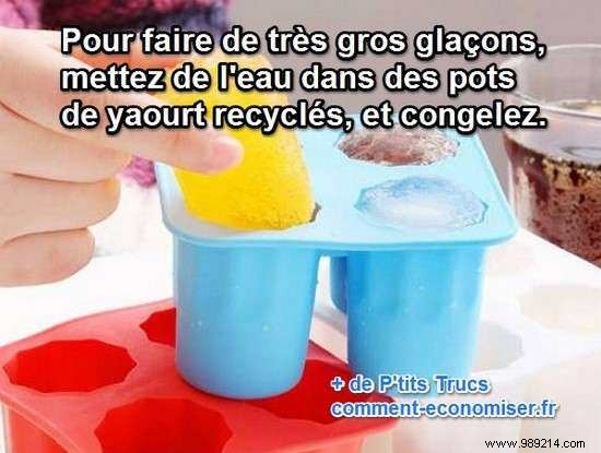 The Simplest Hack to Make Large Ice Cubes for Cocktails Using Yogurt Cups