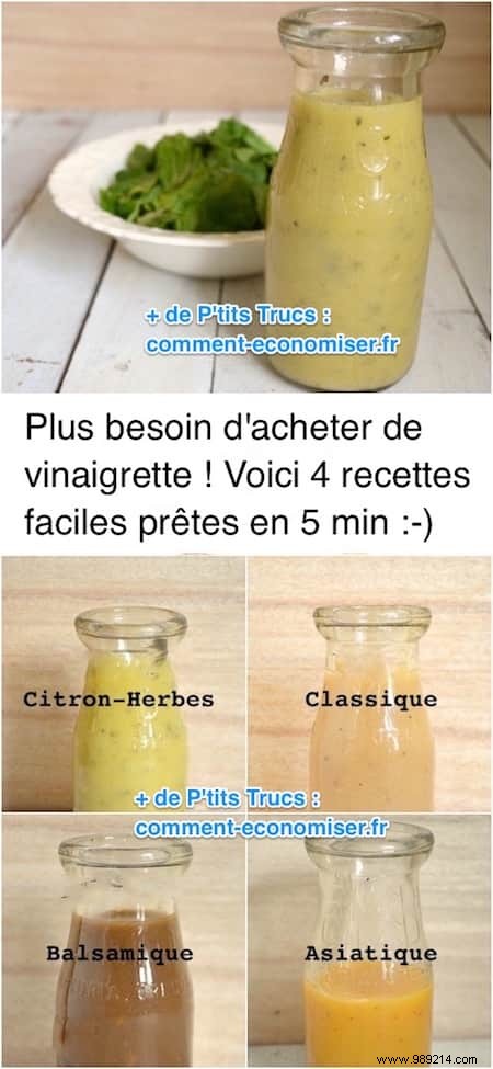 4 Easy Homemade Vinaigrette Recipes Ready in Just 5 Minutes