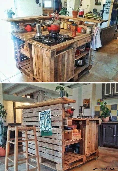 23 Genius DIY Kitchen Ideas Using Old Wooden Pallets