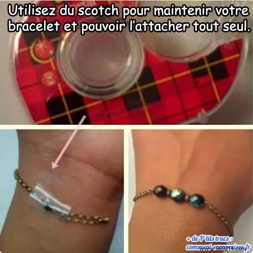Effortless Bracelet Clasp Hack: Fasten It Solo with Scotch Tape