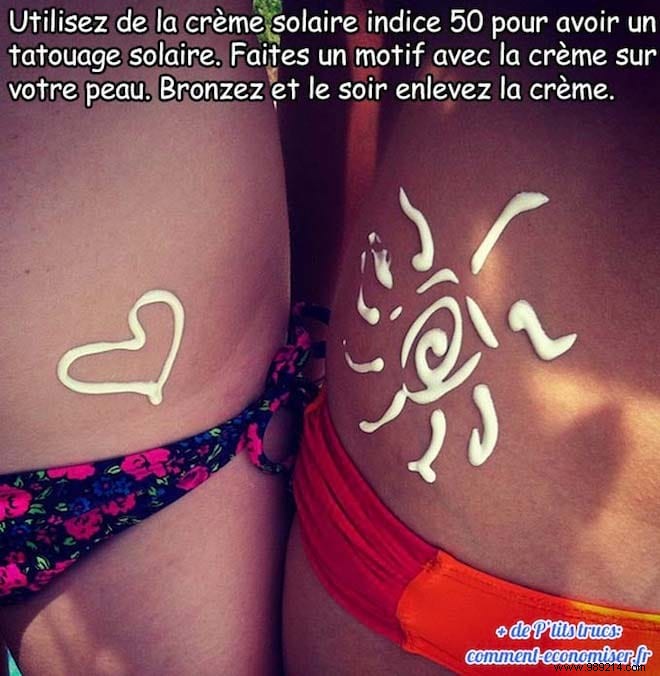 Summer Hack: Create Stunning Temporary Solar Tattoos with Sunscreen