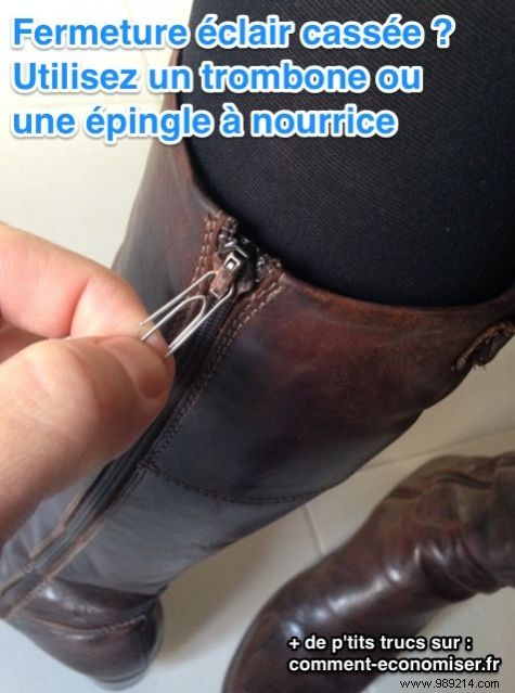 Quick DIY Fix for a Broken Boot Zipper Pull: Paperclip Hack