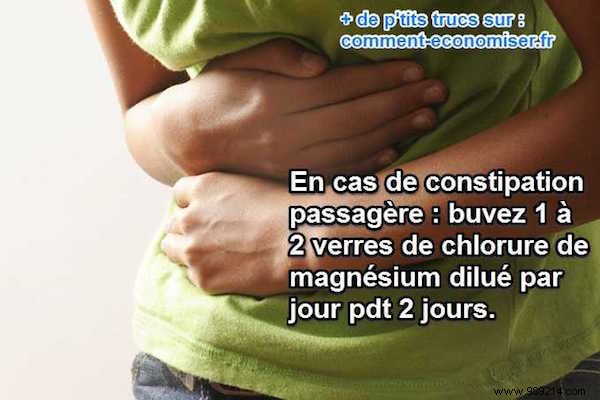 Natural Remedy for Temporary Constipation: Magnesium Chloride Relief
