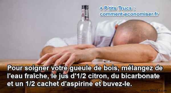 Proven Hangover Remedy: Baking Soda, Lemon Juice, and Aspirin Recipe