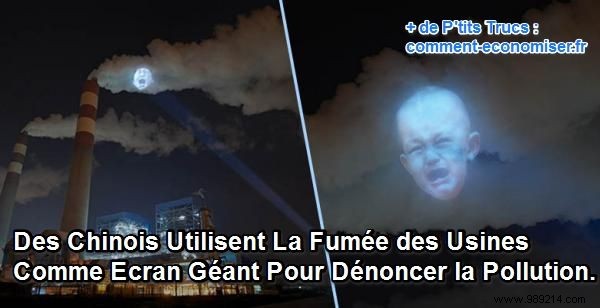 Chinese Company Projects Distressed Children s Faces on Factory Smoke to Expose Pollution Crisis