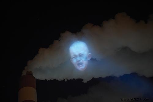 Chinese Company Projects Distressed Children s Faces on Factory Smoke to Expose Pollution Crisis
