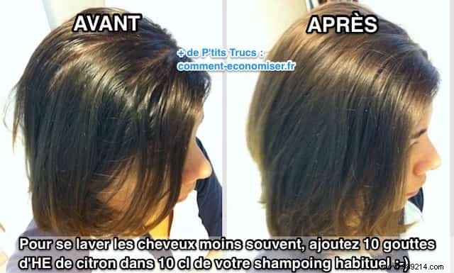 Simple Trick to Wash Oily Hair Less Often: Lemon Essential Oil in Shampoo