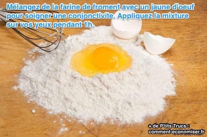 Natural Flour and Egg Yolk Mask to Soothe Conjunctivitis Symptoms