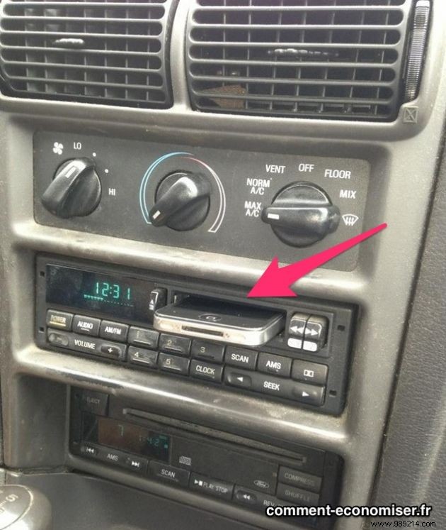 Clever iPhone Storage Hack for Classic Cars with Cassette Players