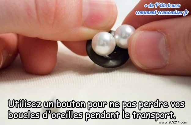 Never Lose Your Earrings in Your Suitcase Again: The Simple Button Trick