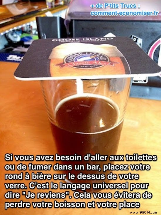 Bar Hack: Place a Coaster on Your Glass to Secure Your Drink and Seat