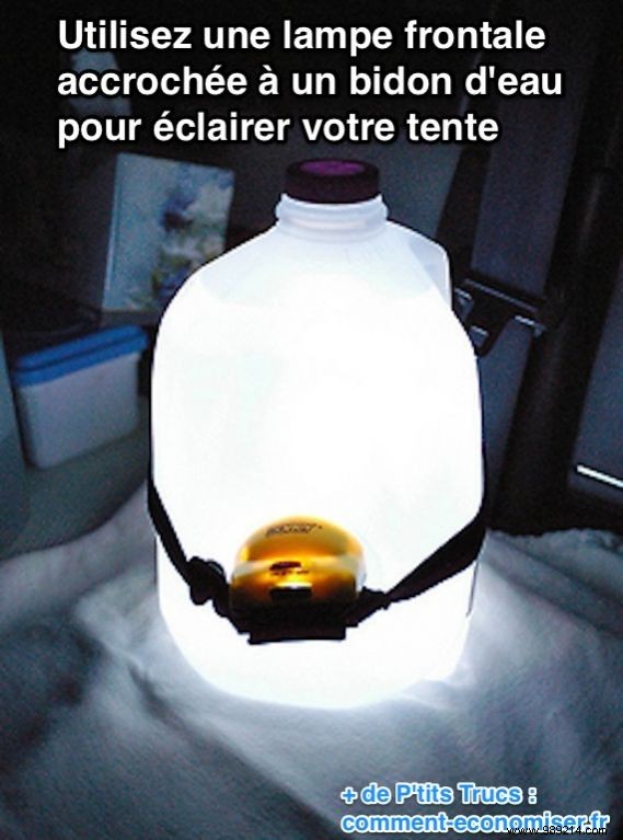 Illuminate Your Tent Effortlessly: The Water Canister Headlamp Hack