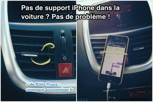 No Car Phone Holder? Try This Simple Rubber Band DIY for Your iPhone