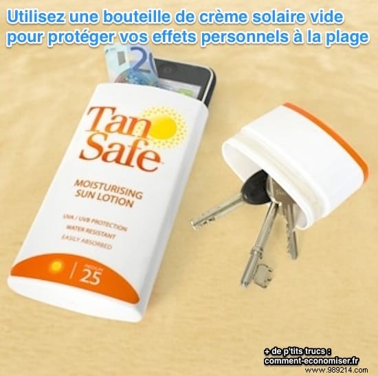 Smart Beach Hack: Hide Keys Safely in an Empty Sunscreen Tube
