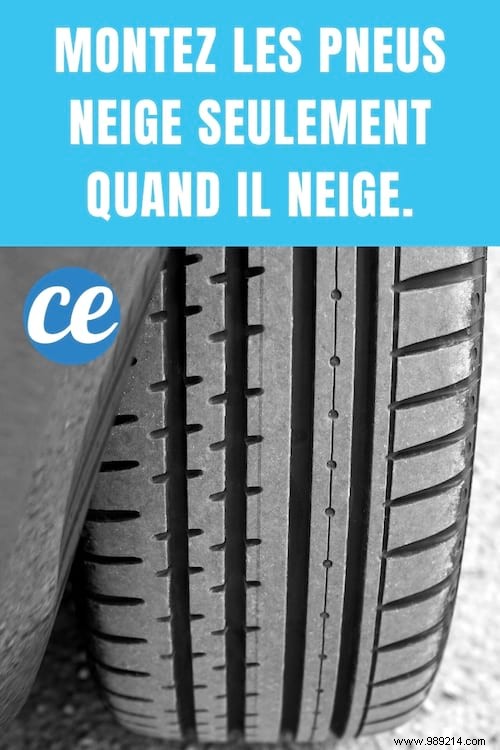 Save Fuel in Winter: Install Snow Tires Only When Roads Are Snowy