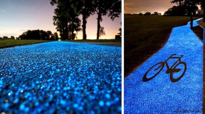 Poland Unveils Its First Solar-Powered Bike Path That Glows at Night