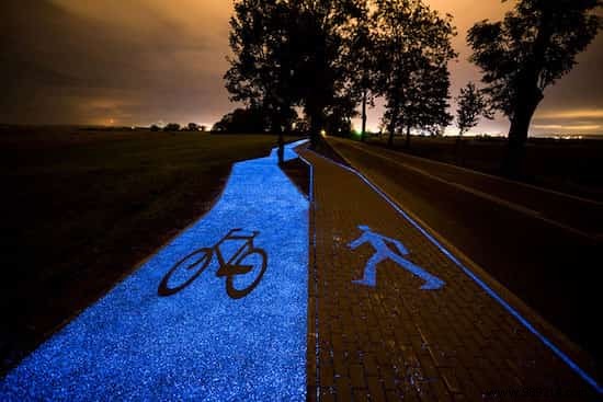 Poland Unveils Its First Solar-Powered Bike Path That Glows at Night