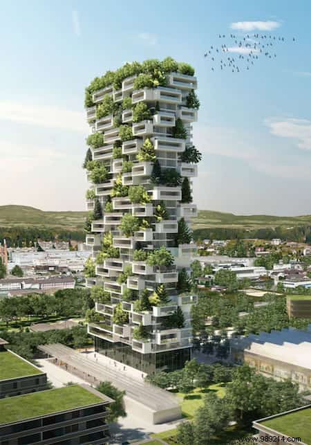 World s First Evergreen Vertical Forest: Stefano Boeri s 117m Tower in Lausanne
