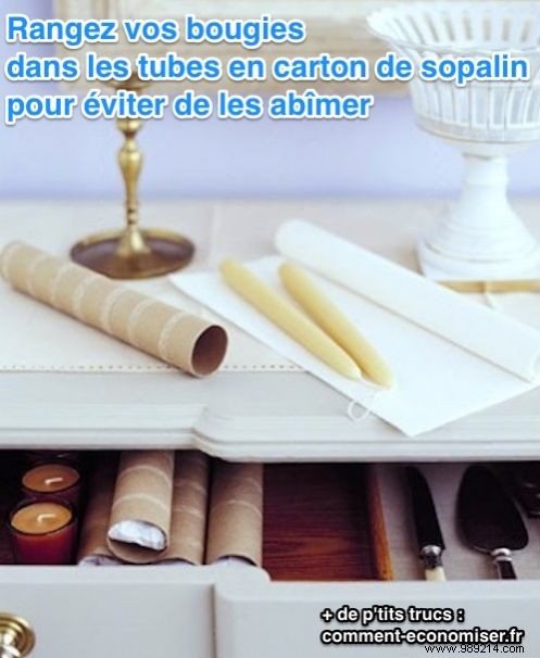 Protect Fragile Large Candles: Simple Storage Hack Using Recycled Tubes