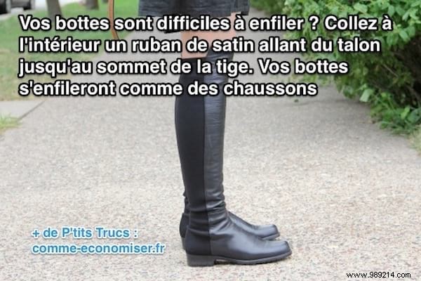 Easy Satin Ribbon Hack: Slip On Tight Leather Boots Effortlessly