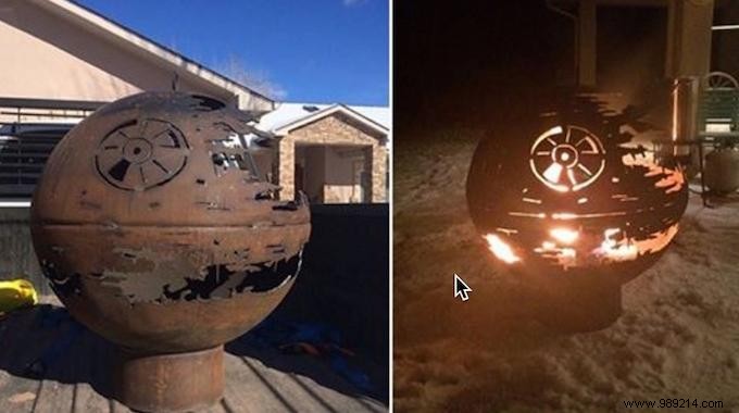 84-Year-Old Metallurgist Crafts Stunning Death Star Hearth from Old Gas Tank for Grandson