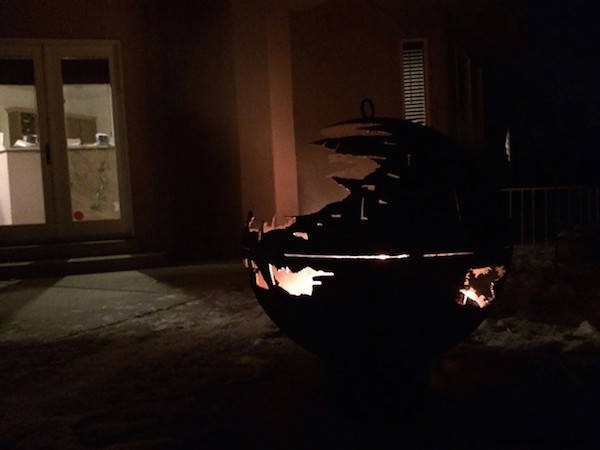 84-Year-Old Metallurgist Crafts Stunning Death Star Hearth from Old Gas Tank for Grandson