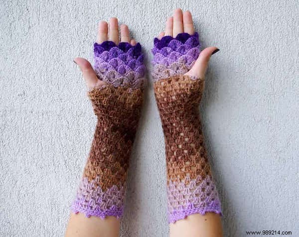Handcrafted Crochet Dragon Mittens: Cozy Winter Warmth with Touchscreen Fingertips