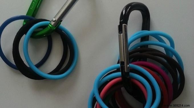 Never Lose Your Hair Ties Again: The Carabiner Organization Hack