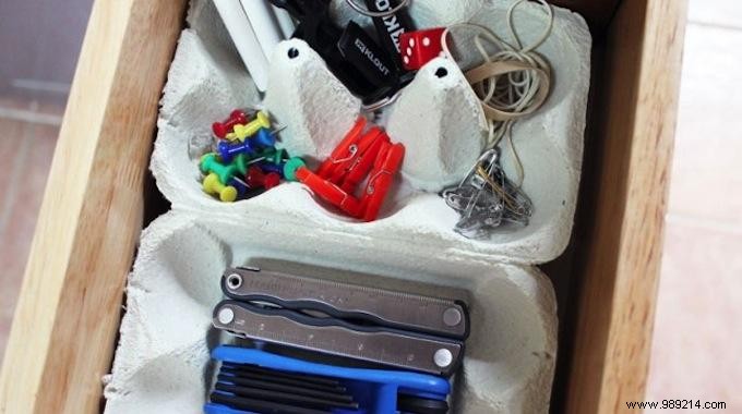 Genius Egg Carton Hack: Organize Small Items Like Tacks and Buttons Effortlessly
