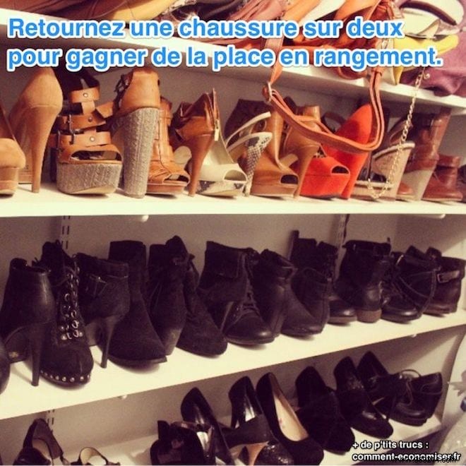 Smart Closet Hack: Alternate High Heels to Maximize Storage Space
