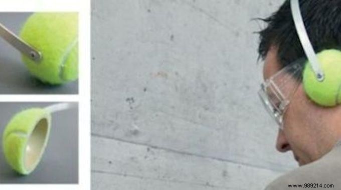 DIY Ear Protection Hack: Shield Your Hearing from Loud Work Noise with Tennis Balls