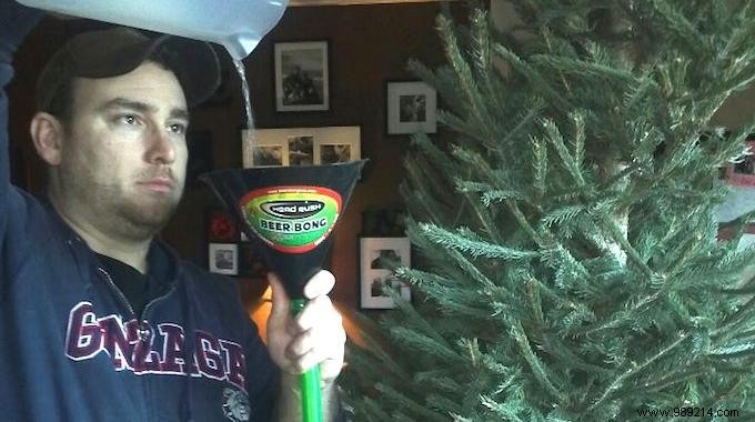 Effortless Way to Water Your Christmas Tree Without Needle Pricks