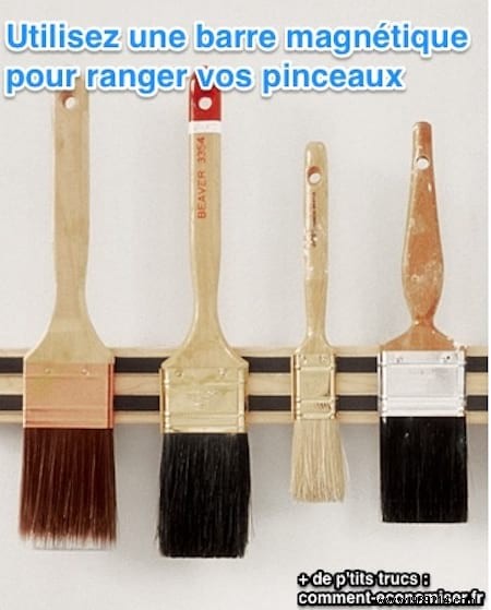 Expert Hack: Organize Brushes Effortlessly with a Magnetic Bar