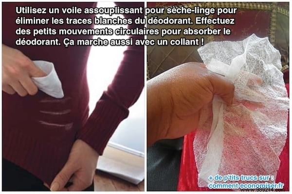 Proven Hack: Erase Deodorant Marks from Clothes with a Dryer Sheet