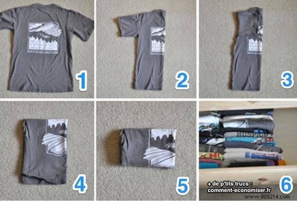 How to Fold T-Shirts Perfectly to Maximize Closet Space