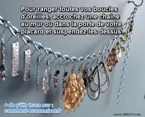 Smart Earring Storage Hack: Organize Everything on a Single Chain