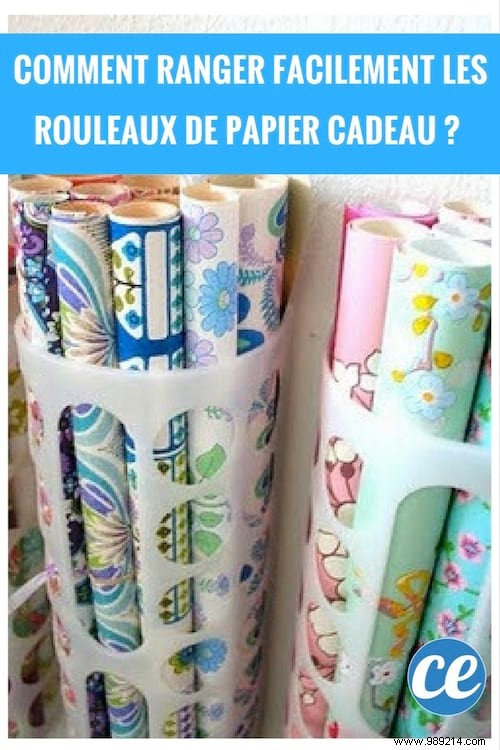 IKEA Hack: Easy Way to Store Multiple Wrapping Paper Rolls Neatly