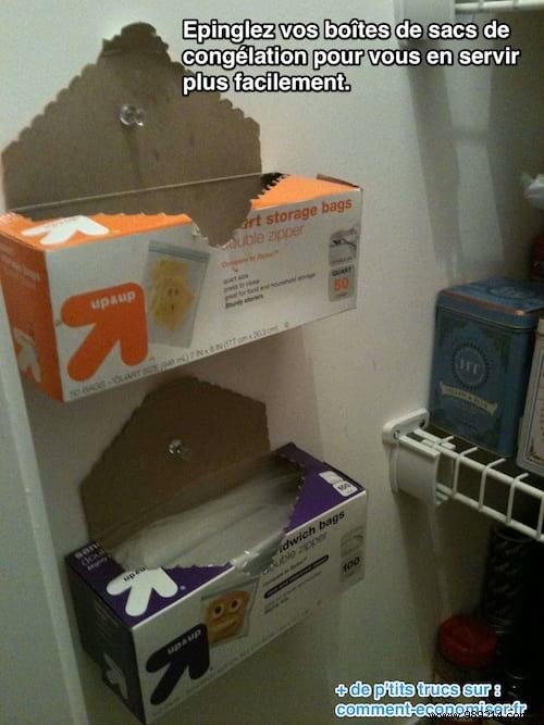 Simple Kitchen Hack: Turn Your Freezer Bag Box into an Easy Dispenser