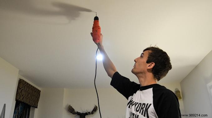 Expert DIY Tip: Drill Ceiling Holes Dust-Free and Protect Your Eyes