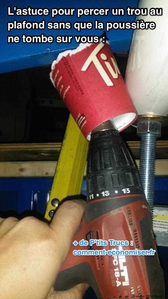 Expert DIY Tip: Drill Ceiling Holes Dust-Free and Protect Your Eyes