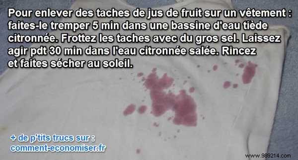 Proven Method: Remove Fruit Juice Stains from Clothes with Salt and Lemon