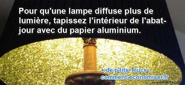 Boost Your Lamp s Brightness: Line the Shade with Aluminum Foil for Better Light Diffusion