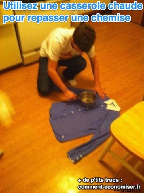 How to Iron Clothes Without an Iron: The Hot Pan Trick