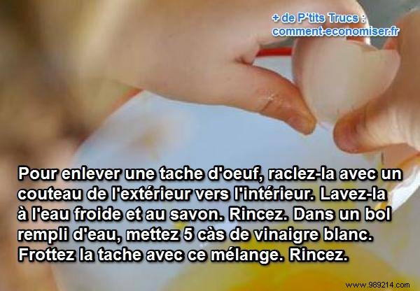 How to Remove Egg Stains from Clothes in Minutes Using White Vinegar