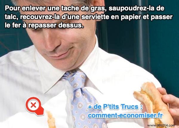 Proven Home Remedy: Erase Grease Stains from Clothes with Baby Powder and an Iron